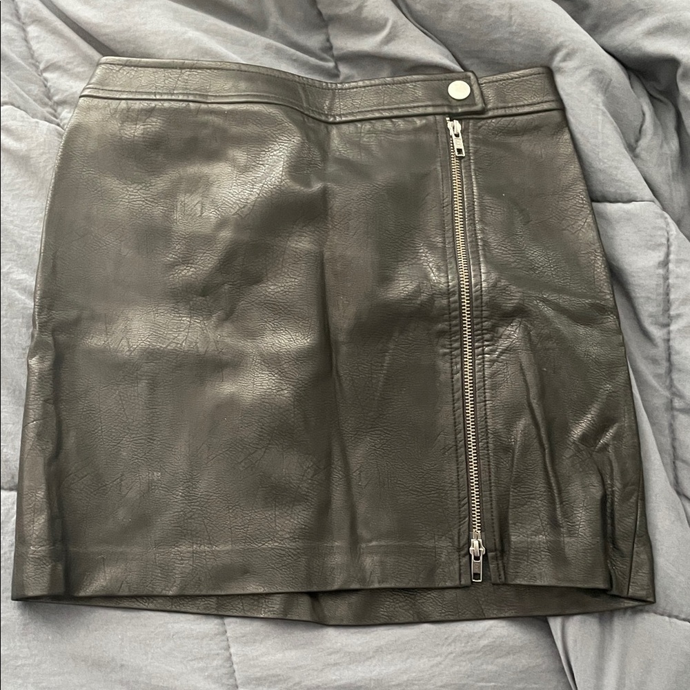 Leith Black pleather Pencil Skirt